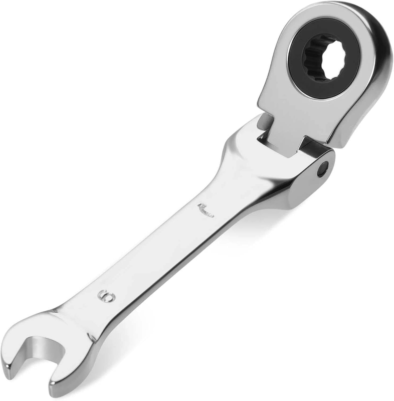 Flex Head Stubby Ratcheting Combination Wrench 6Mm 72-Teeth Ratcheting Combinati