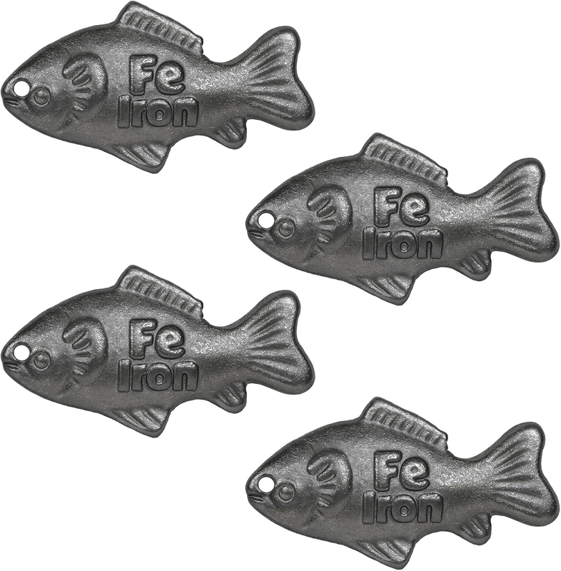4 Pcs Iron Fish Cooking Tool, Reusable Cast Iron for Everyday Cooking