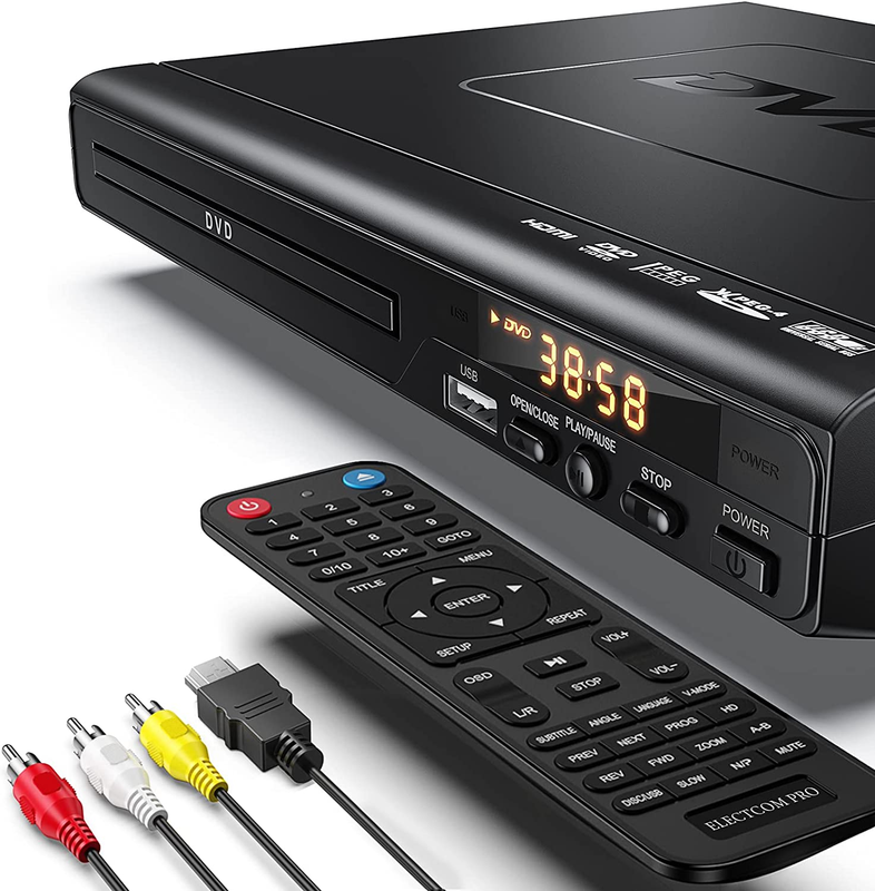 DVD Player For TV With HDMI Portable Home Stereo Region Free Cable Remote