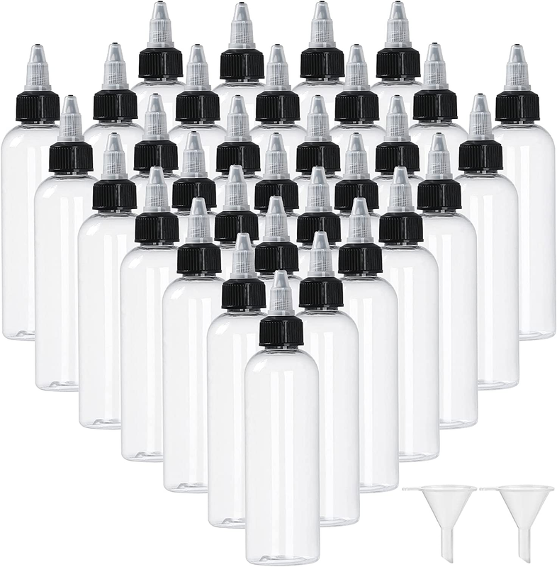 32Pack 4Oz Plastic Squeeze Bottles Dispensing Empty Bottles Kitchen Oil Crafts