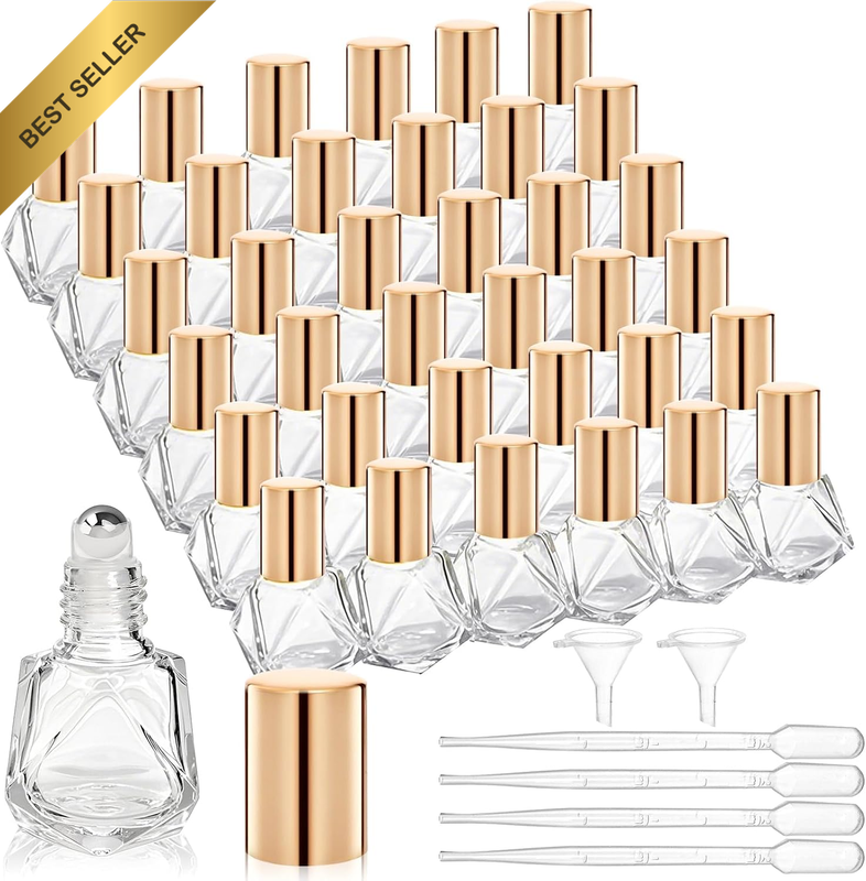 36 Pack Essential Oil Roller Bottles, 8Ml/0.27Oz Empty Roll on Bottle