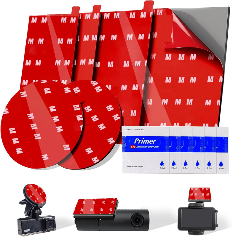 6 Pcs Dash Cam Adhesive Pads, Double Sided Adhesive Pads for Car Dashboard,Very
