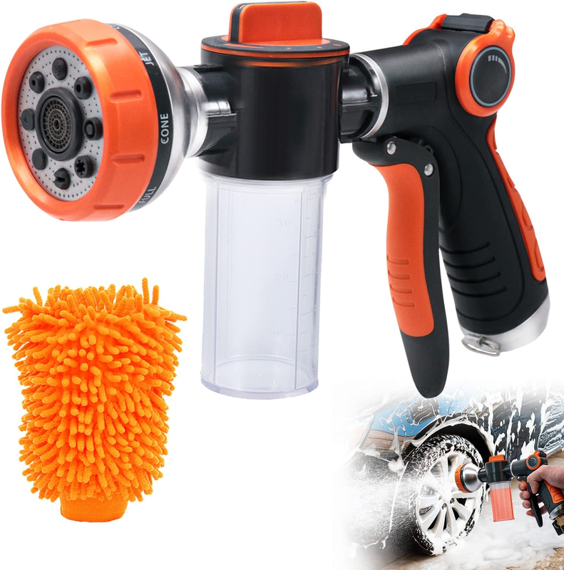 Nozzle 8 Patterns Hose Sprayer High Pressure Heavy Duty Pup Jet Dog