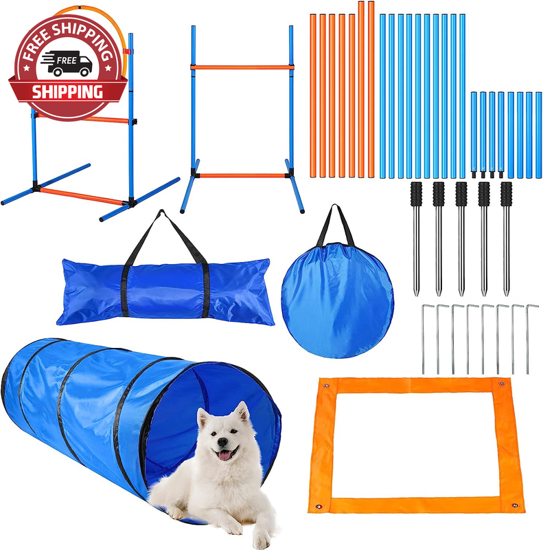 5 Sets Dog Agility Training Equipment Obstacle Agility Training Starter Kit Dog