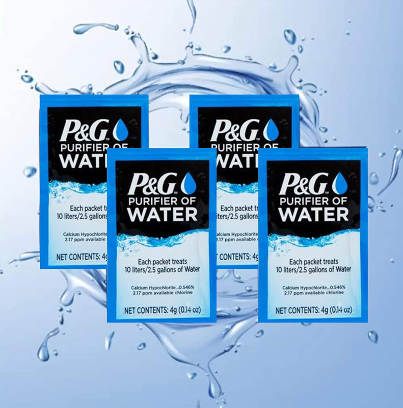 Portable Water Purifier Packets Emergency Water Filter Purification Powder Packs