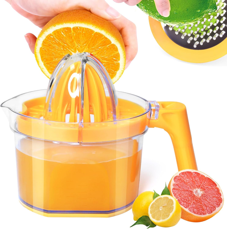 Lemon Squeezer 4-In-1 Lemon Hand Juicer -  Manual Orange Juice...