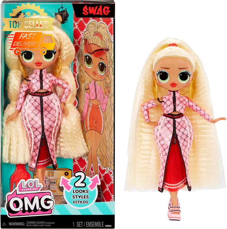 OMG Fashion Doll Swag - Transformable Dresses, Surprises & Accessories, Age 4+