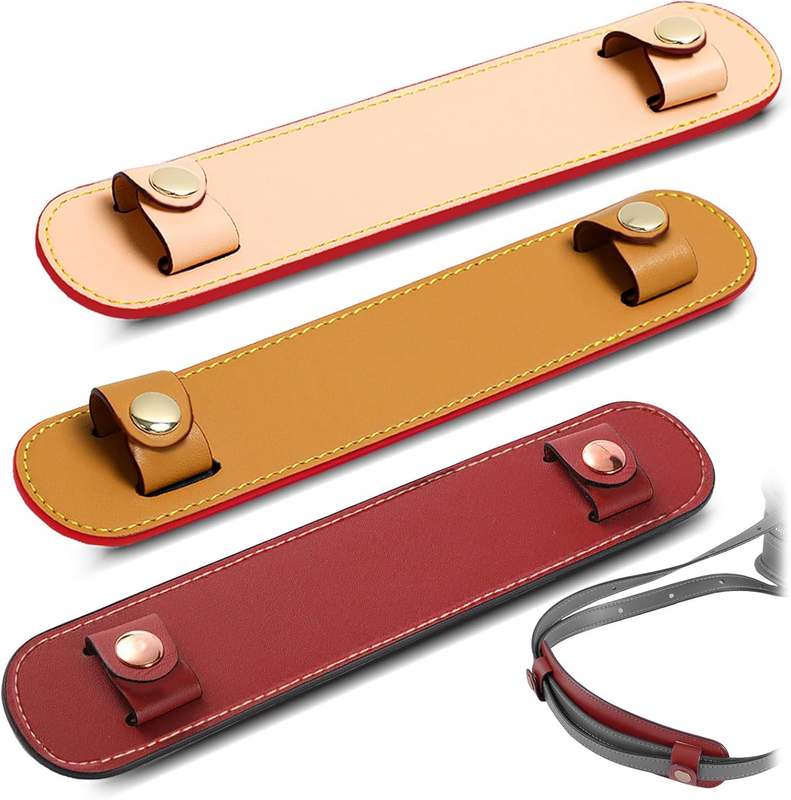 3Pcs Removable Leather Shoulder Strap Pad Replacement Pressure Relief Shoulder P