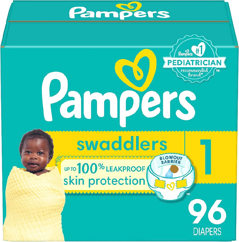 S Size 1, 96 Count - Disposable Diapers
