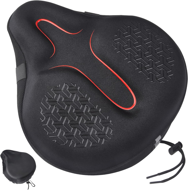 Wide Bike Seat Cushion, Gel Padded Large Bike Seat Cover for