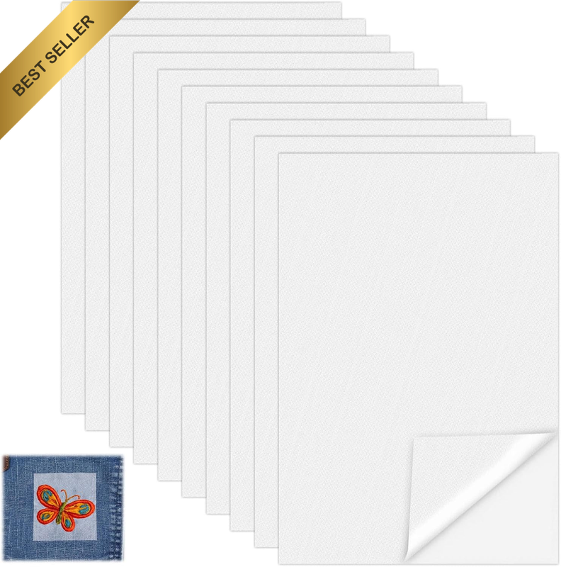 10 Pcs Water Soluble Embroidery Paper, Quilting Supplies and Embroidery Kit, Tra