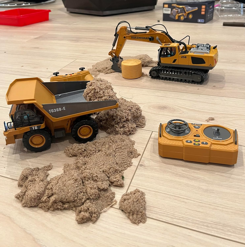 9-Channel Metal RC Bulldozer Toy with Lights and Sound - Construction Play for K