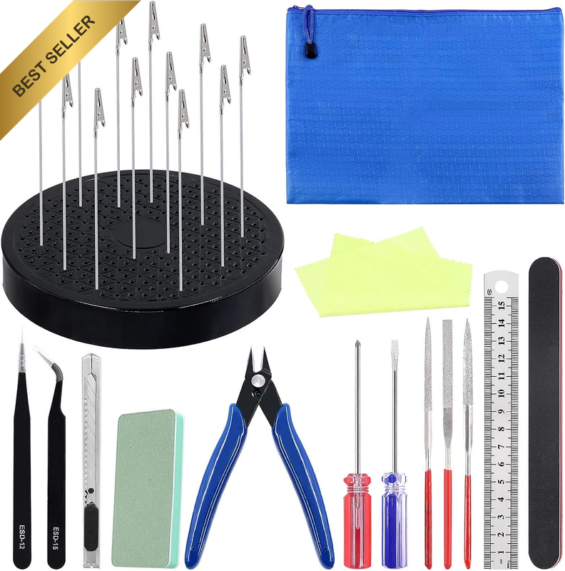 27Pcs Gundam Model Building Tools Hobby Model Tools and 360 Degree Rotation Mode