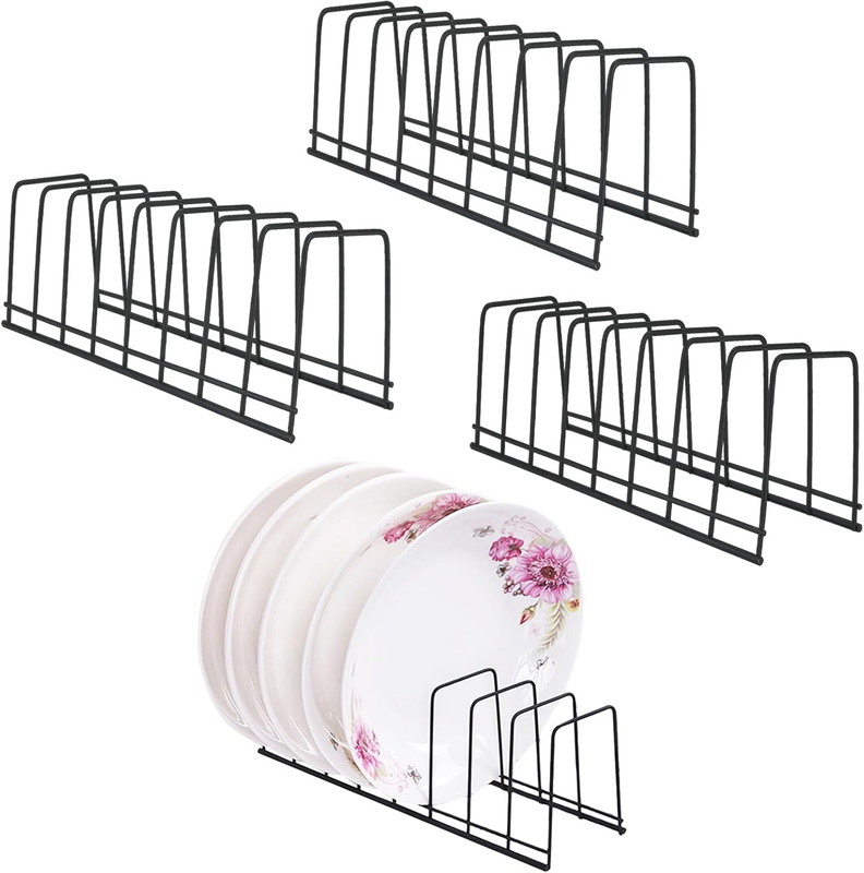 4 Pack Pot Lid Holder Kitchen Pot Lid Organizer Cabinet Rack Suitable for Bakewa
