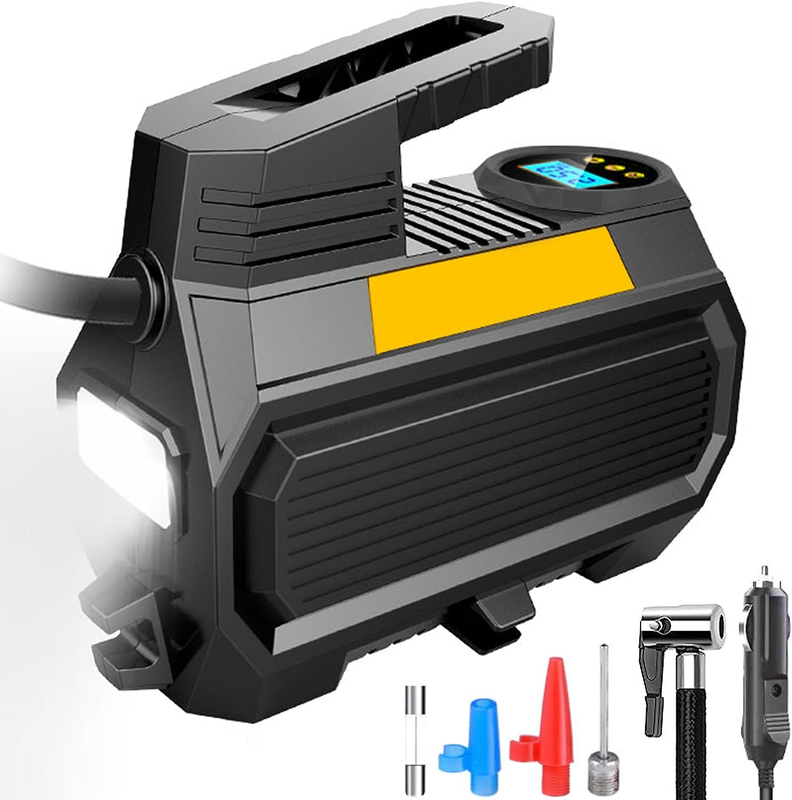 Tire Inflator, Portable Air Compressor Pump for Car Tires, 12V DC Auto Tire Pump