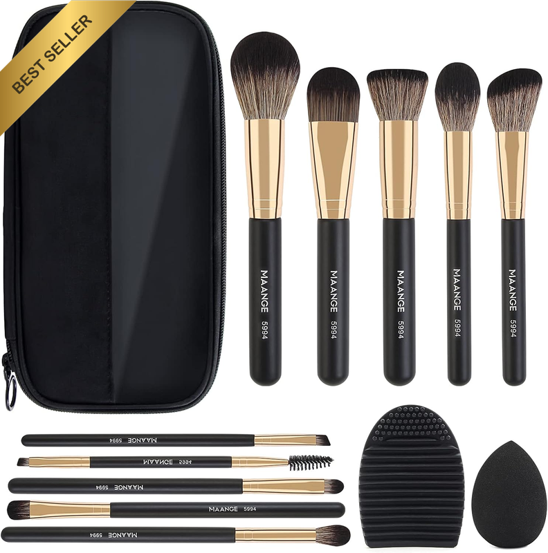 Makeup Brushes, 10 Pcs Travel Professional Makeup Brushes Set with Case,Foundati
