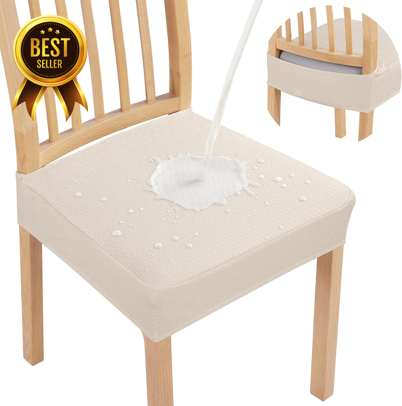 4-Pack Waterproof Dining-Room Chair Seat-Covers