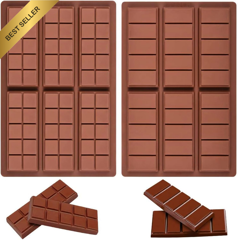 Silicone Chocolate Bar Molds Non-Stick Engery Bar Candy Mold for Baking Candy Ch