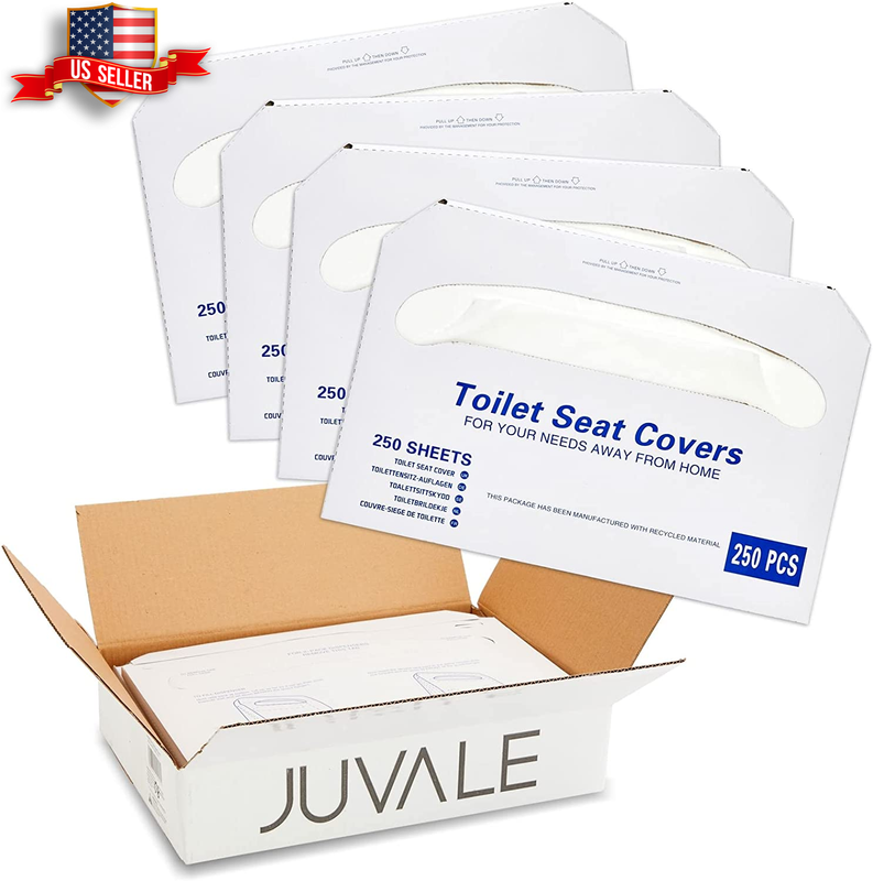 1000 Pieces Disposable Toilet Seat Covers, Flushable Paper Covers 4 pack of 250