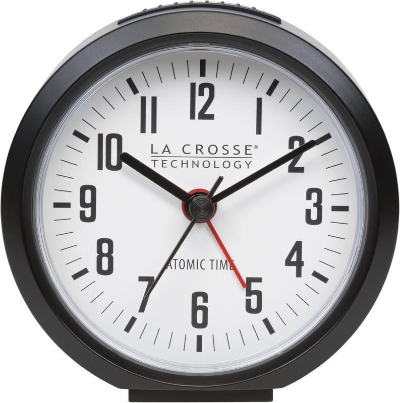 La Crosse Technology 617-710B-INT 4-Inch round Black Atomic Analog