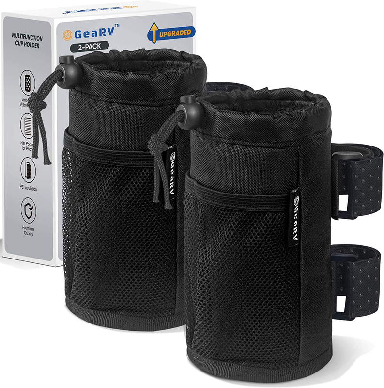 2Pack Cup Holder for Bike, Scooter and Wheelchair, Water Bottle Holder for UTV/A