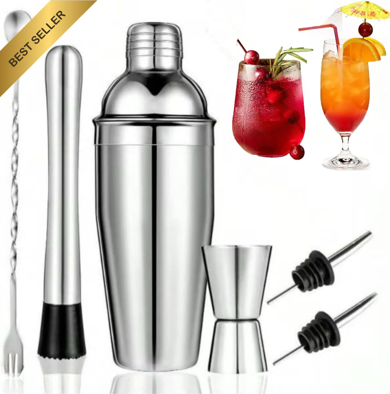 25Oz(750Ml) Cocktail Shaker Bar Set, Professional Margarita Mixer Drink Shaker a