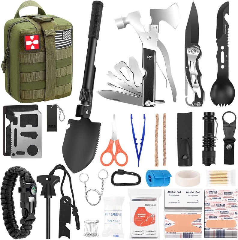 WINTER STORM Survival Kit, 150 PCS Survival Gear and Supplies