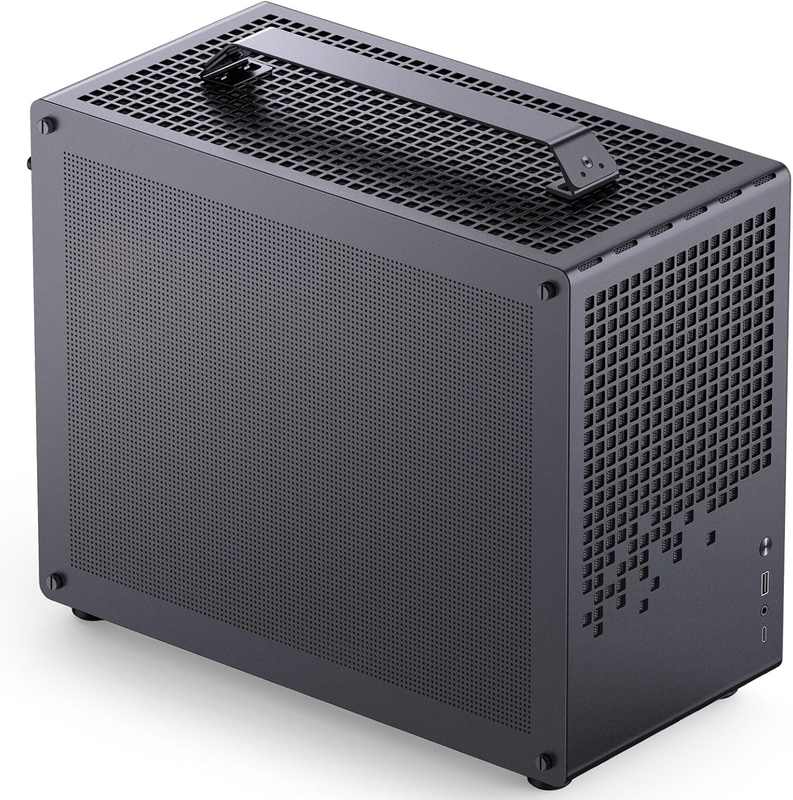 /JONSPLUS Z20 Mesh Black Micro-Atx Mini Tower PC Case,With Detachable Carrying Handle, Mini Size, High-Performance Hardware Compatible, Support 240AIO, H160Mm Cooler, Black
