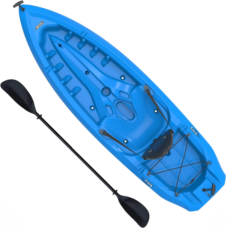 Lotus Sit-on-top Kayak With Paddle Fishing Kayak Blue 250lb Capacity Usa