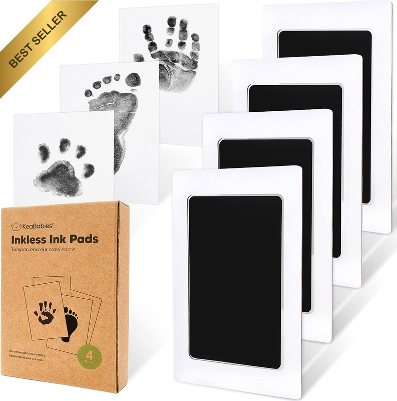 Alpine White Clay Baby Handprint Keepsake Frame - Personalized New Mom Gift