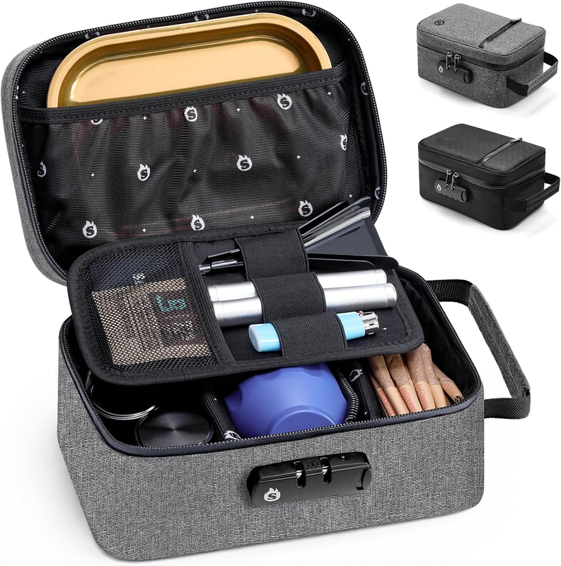 Smell Proof Bag with Combination Lock, Odor Proof Container Box Organizer
