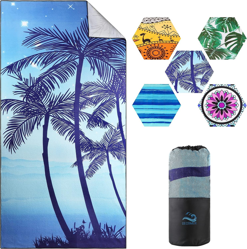 Beach Towel, Microfiber Beach Towels, Oversized, Quick Dry (73" X 35") Sand Proo
