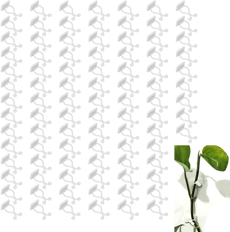 100PCS Plant Climbing Wall Fixture Clips Self Adhesive Plant Fixer Wall Vines Fi
