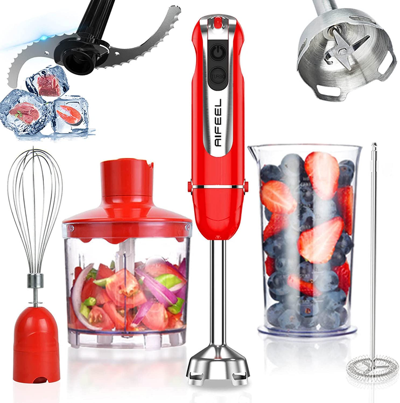 Immersion Hand Blender, 5-In-1 Stick Blenderice Blade,With Ice Crusher