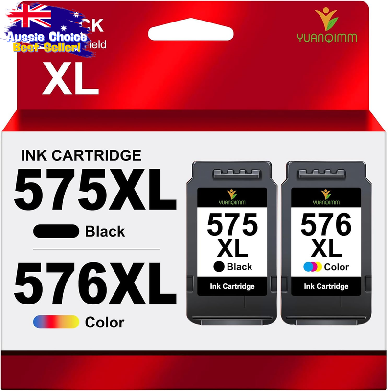 Canon PG-575XL CL-576XL Ink Cartridges for PIXMA TS Series (1 Black, 1 Color)