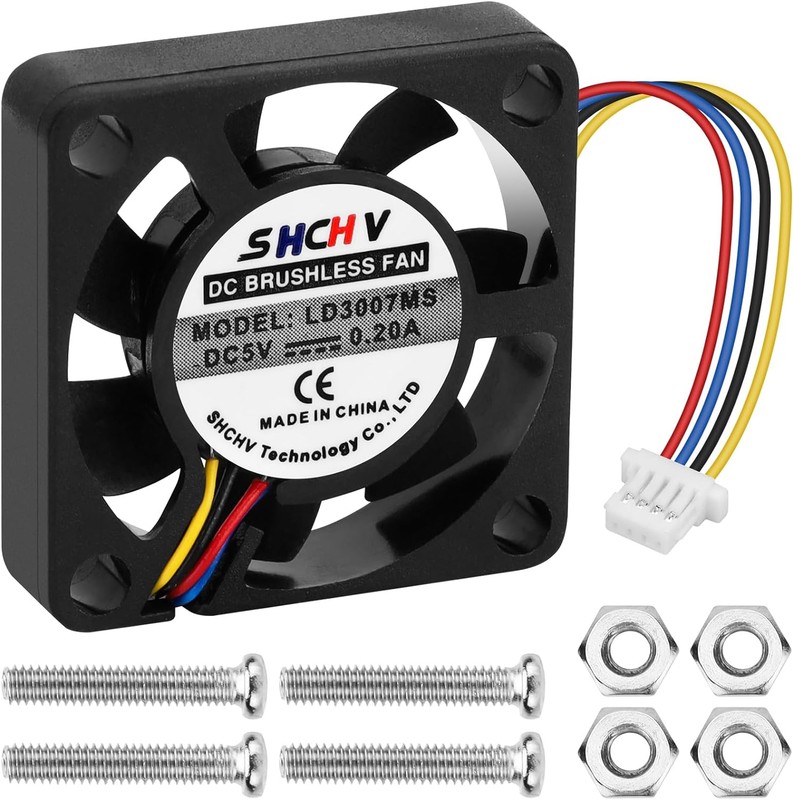 5, Pi 5 3007 Cooling Fan 4pin Active Cooler