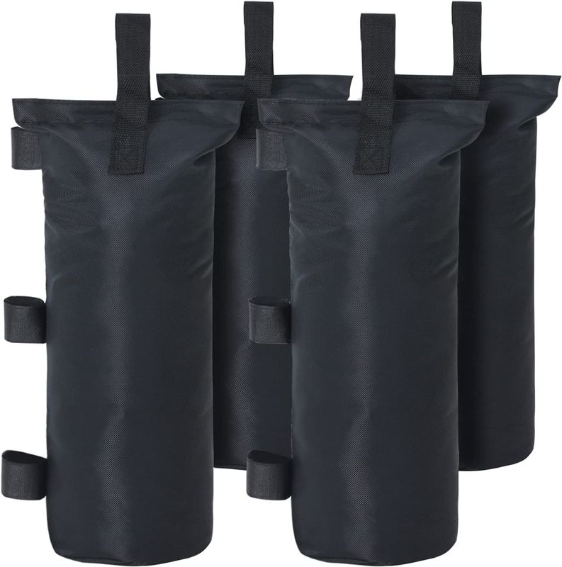 Canopy Weight Bags 112Lbs Sand Bags for Canopy Tent,4 Packs Black,Without Sand