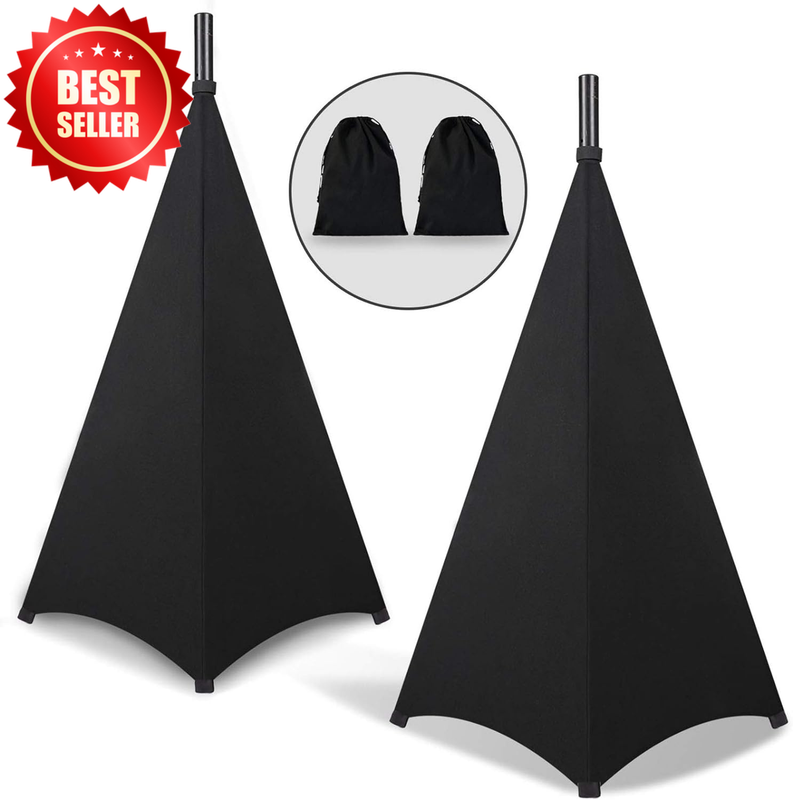 2 Pack Speaker Stand Cover DJ Bag 360 Degree Tripod Scrim Lighting Black US