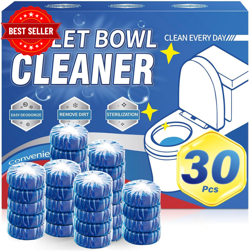 Toilet Bowl Cleaner Tablets - 30 PCS Household Automatic Toilet Tank Cleaners Ta