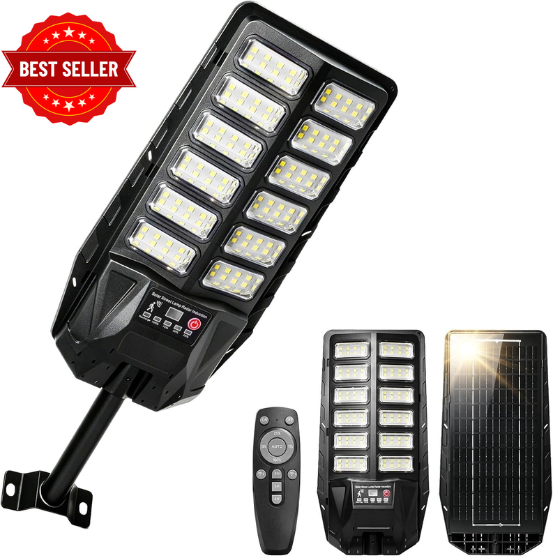 13000LM 5000Mah Solar Street Light Outdoor with Motion Sensor +Remote