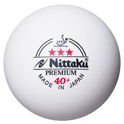 Nittaku 3pieces 3-Star PREMIUM 40+ Table Tennis Balls Plastic Ball Made in JAPAN