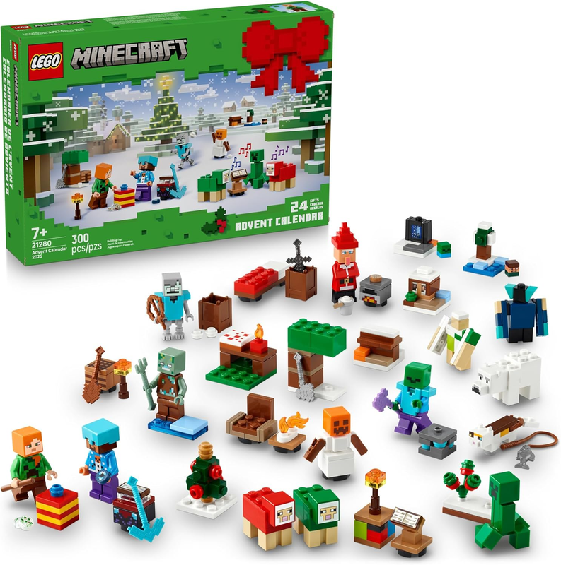 Minecraft Advent Calendar 2025 Building Toy - Kids Holiday Countdown Set for Boy