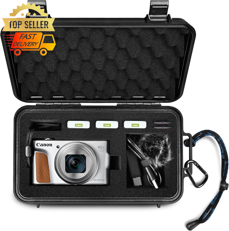 Canon Powershot SX740/SX730/SX720 Waterproof Hard Case, NB-13L Battery, Bag Only