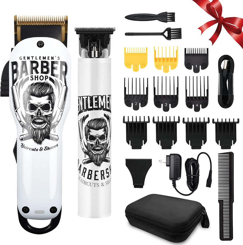 BESTBOMG Hair Clippers & Trimmer Ceramic T-Blade Cordless Haircut Sets Rechargea