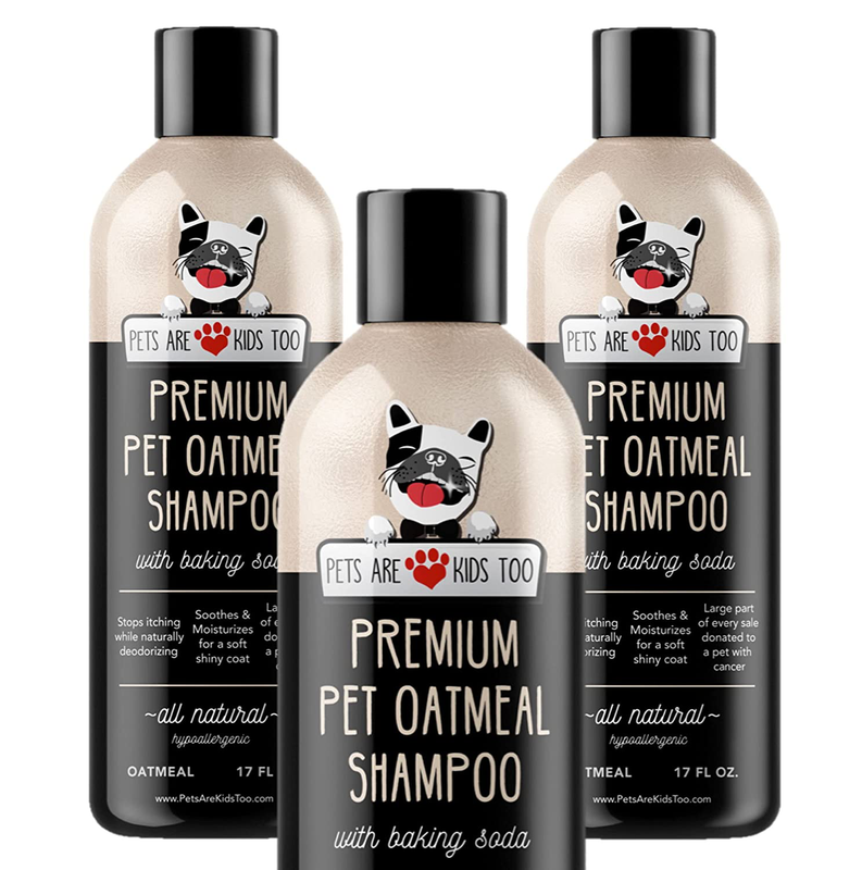 Pet Oatmeal Anti-Itch Shampoo & Conditioner in One! Smelly Puppy Dog & Cat Wash,