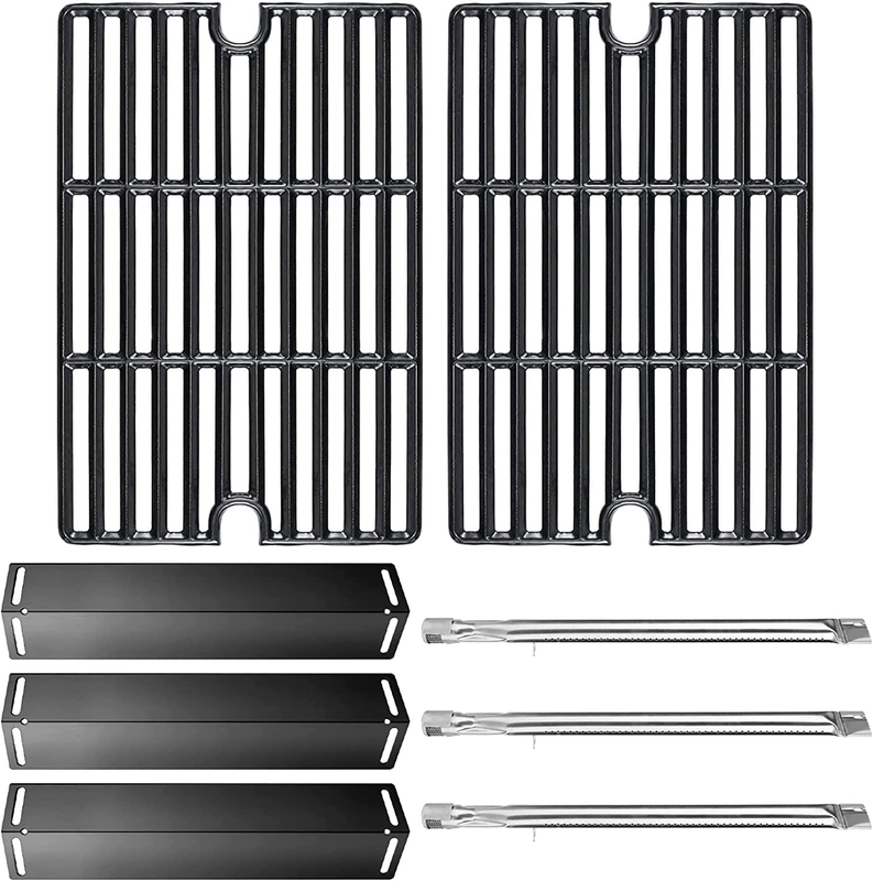 Grill Cooking Grates Heat Plates Burner Replacement Kit For 