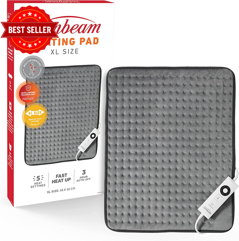 Multipurpose Electric Heating Pad XL |38X50Cm, Wide Coverage, 5 Heat Settings to