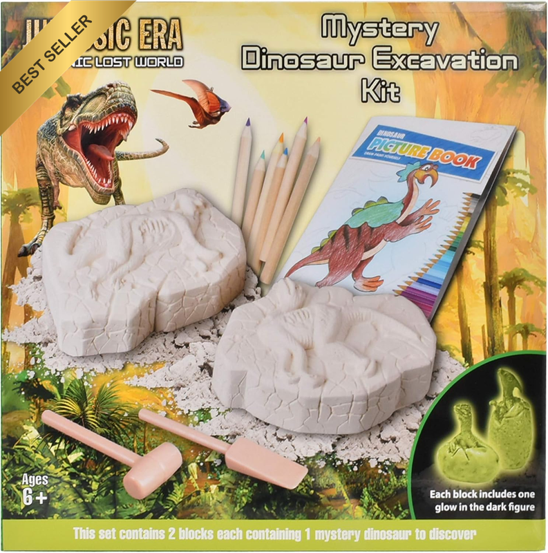 TY2199 Jurassic Era Colour and Dig Excavation Mystery Dinosaur Kit