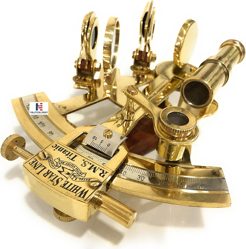 Solid Brass Marine Sextant Astrolabe Antique Reproduction Maritime Nautical Ship