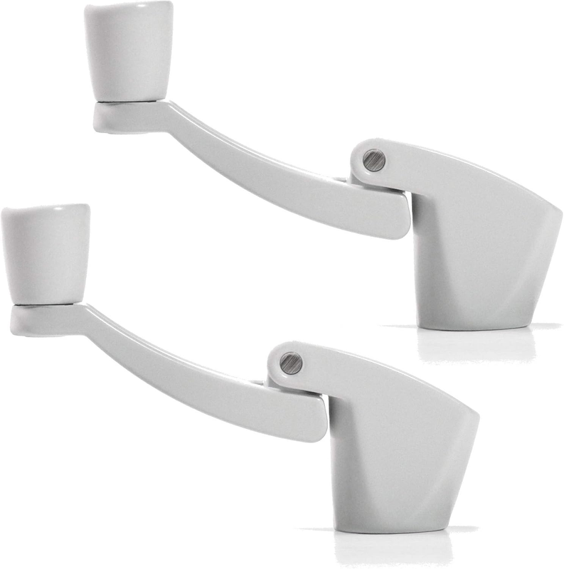 Folding Window Crank Handle, 11/32” Spline, White, 2-Pack